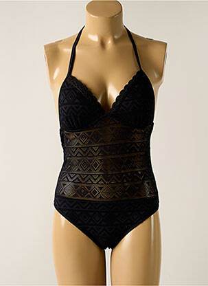 Costum de baie dintr-o singură piesă elasticitate top sutien modelat negru DAG ADOM femeie