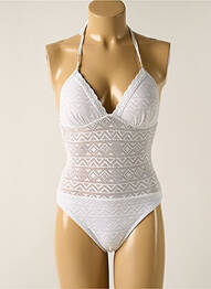 Costum de baie dintr-o singură piesă elasticitate top sutien modelat alb DAG ADOM femme