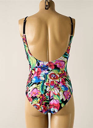Costum de baie dintr-o singură piesă efect material satinat top sutien modelat verde MISS CARAÏBES femeie