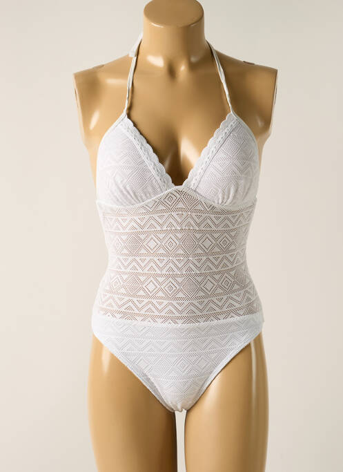 Costum de baie dintr-o singură piesă alb DAG ADOM femeie