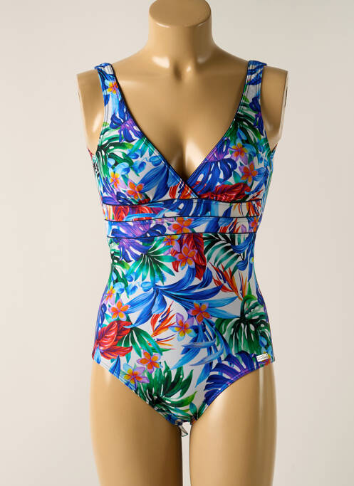 Costum de baie dintr-o singură piesă albastru MISS CARAÏBES femeie