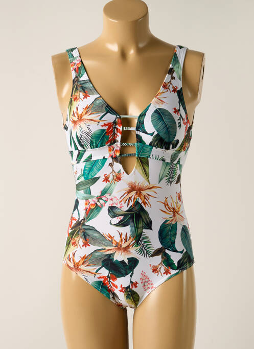 Costum de baie dintr-o singură piesă alb LAGON BLEU femeie