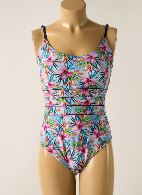 Costum de baie dintr-o singură piesă albastru MISS CARAÏBES femeie