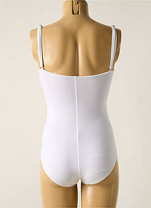 Costum de baie dintr-o singură piesă bretele elastice detașabile top bentiță alb MISS CARAÏBES femeie