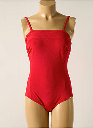 Costum de baie dintr-o singură piesă bretele elastice detașabile top bentiță roșu MISS CARAÏBES femeie