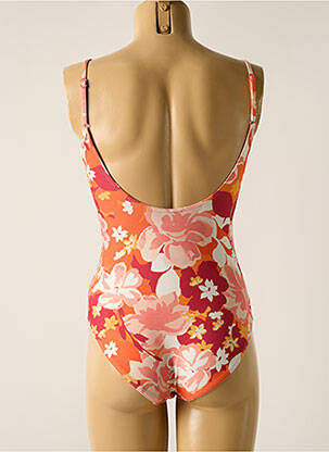 Costum de baie dintr-o singură piesă elasticitate portocalie SEAFOLLY fată