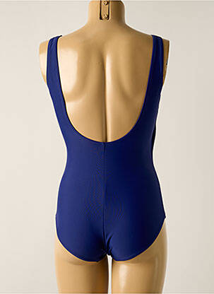 Costum de baie dintr-o singură piesă efect material satinat top sutien modelat albastru YSABEL MORA femeie