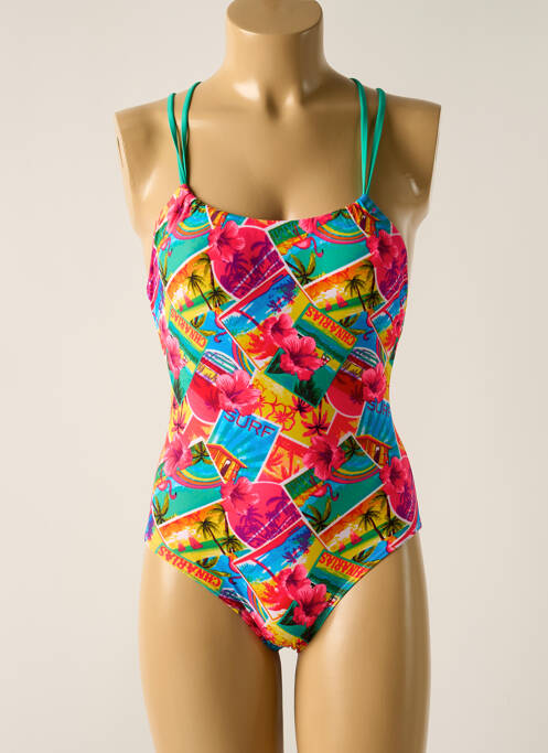 Costum de baie dintr-o singură piesă roz OLYMPIA fată