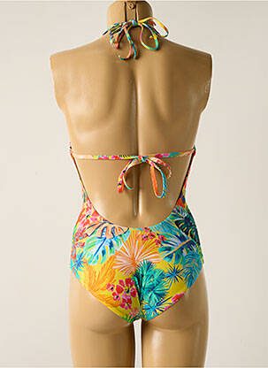 Costum de baie dintr-o singură piesă imprimeu fantezie top sutien modelat albastru CHERRY BEACH femeie