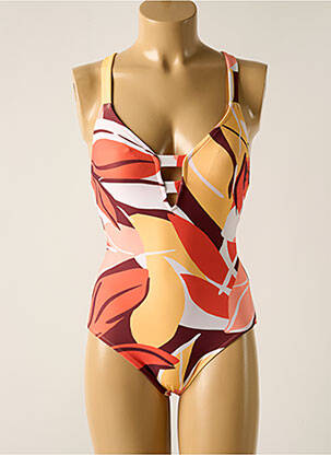 Costum de baie dintr-o singură piesă imprimeu fantezie top sutien modelat portocalie SEAFOLLY femeie