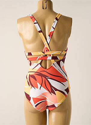 Costum de baie dintr-o singură piesă imprimeu fantezie top sutien modelat portocalie SEAFOLLY femeie