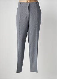 Pantalon chino închidere cu fermoar sub clapetă cu nasturi talie înaltă albastru WEINBERG femme