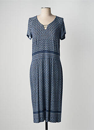 Rochie midi mâneci scurte mâneci scurte albastru PAUPORTÉ femeie