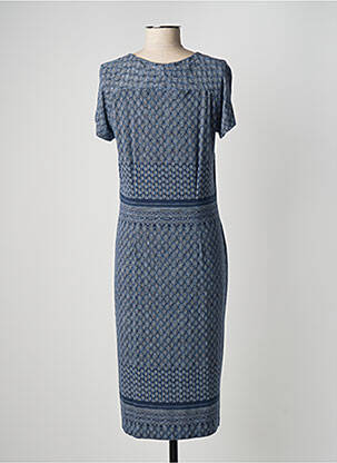Rochie midi mâneci scurte mâneci scurte albastru PAUPORTÉ femeie