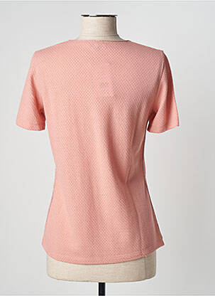 Tricou guler în v mâneci scurte roz PAUPORTÉ femeie