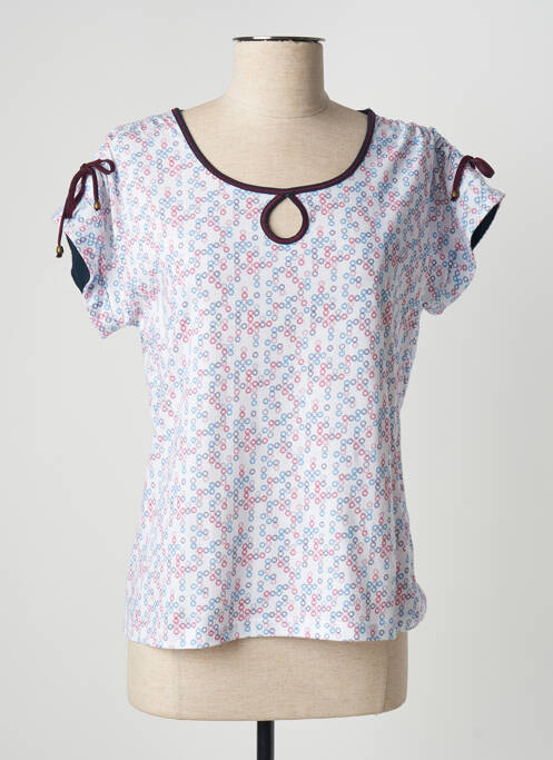 Tricou elasticitate mâneci scurte albastru PAUPORTÉ femme