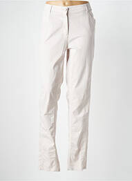 Pantalon slim țesătură poplin mărime normală bej TERRE DE FÉES femme