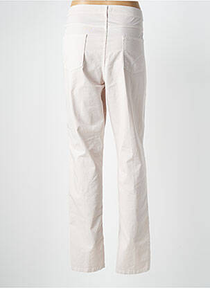 Pantalon slim țesătură poplin mărime normală bej TERRE DE FÉES femeie