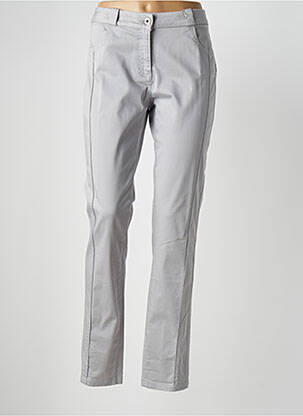 Pantalon slim țesătură poplin mărime normală gri PAUPORTÉ femeie