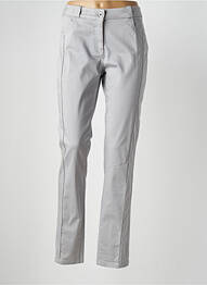 Pantalon slim țesătură poplin mărime normală gri PAUPORTÉ femme