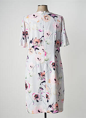 Rochie midi imprimeu floral mâneci scurte gri WEINBERG femeie