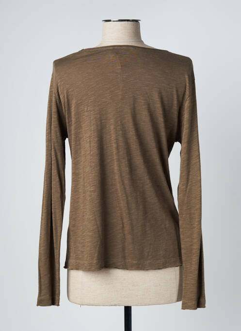 Top guler în v mâneci lungi verde DIPLODOCUS femme