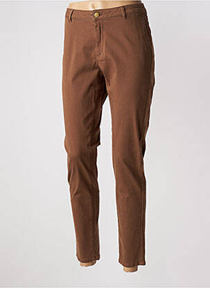 Pantalon 7/8 elasticitate mărime normală maro I.CODE (By IKKS) femeie