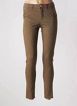 Pantalon 7/8 elasticitate mărime normală verde I.CODE (By IKKS) femeie