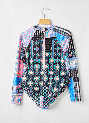 Costum de baie dintr-o singură piesă efect material satinat roz SEAFOLLY fată