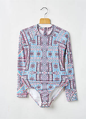 Costum de baie dintr-o singură piesă imprimeu fantezie roz SEAFOLLY fată