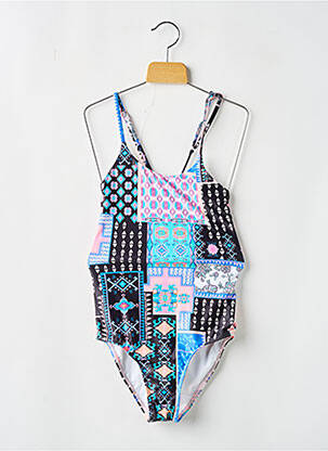 Costum de baie dintr-o singură piesă imprimeu fantezie negru SEAFOLLY fată
