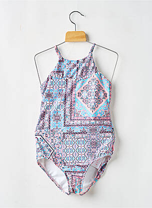 Costum de baie dintr-o singură piesă imprimeu fantezie roz SEAFOLLY fată
