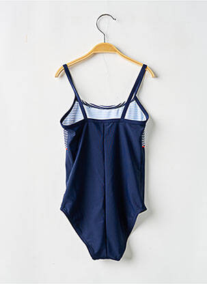 Costum de baie dintr-o singură piesă imprimeu dungi albastru LAGON BLEU fată