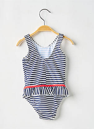 Costum de baie dintr-o singură piesă imprimeu dungi albastru LAGON BLEU fată