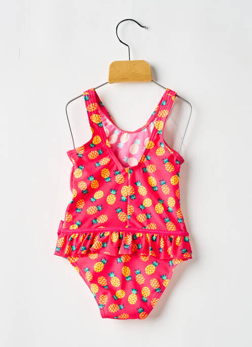 Costum de baie dintr-o singură piesă roz LAGON BLEU fată