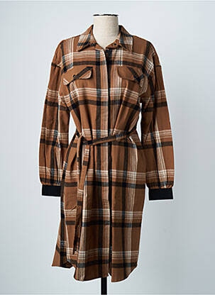 Rochie midi maro PULZ JEANS femeie