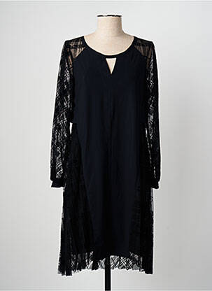 Rochie midi mâneci lungi mâneci lungi negru MC PLANET femeie