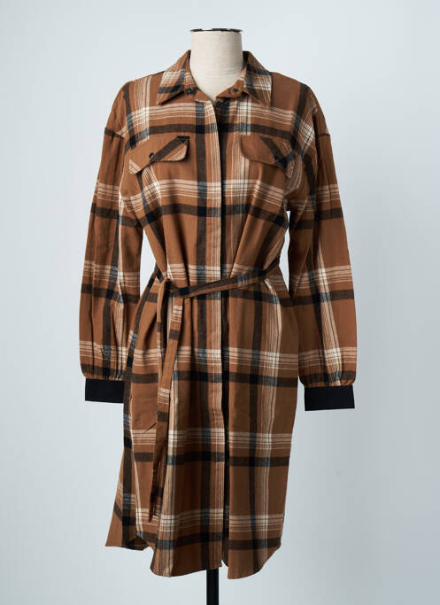 Rochie midi maro PULZ JEANS femeie