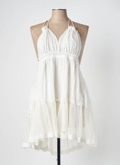 Top alb LARA-ETHNICS femeie