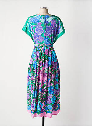Rochie midi imprimeu floral mâneci scurte albastru WEEKEND MAXMARA femeie