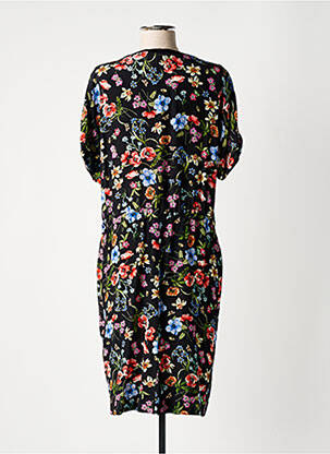Rochie midi imprimeu floral mâneci scurte negru GERARD DAREL femeie