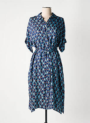 Rochie midi mâneci scurte mâneci scurte albastru BELLA JONES femeie