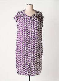 Rochie midi croială fluidă mâneci scurte violet BELLA JONES femeie
