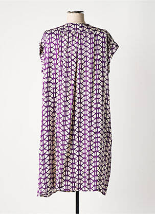 Rochie midi croială fluidă mâneci scurte violet BELLA JONES femeie