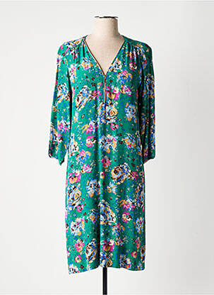 Rochie midi imprimeu floral mâneci 3/4 verde GERARD DAREL femeie