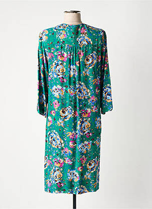 Rochie midi imprimeu floral mâneci 3/4 verde GERARD DAREL femeie