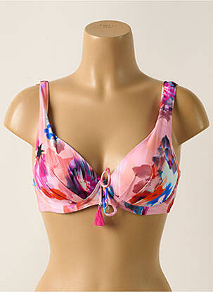 Sutien de costum de baie elasticitate top sutien modelat roz CYELL femeie