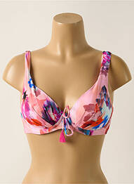 Sutien de costum de baie elasticitate top sutien modelat roz CYELL femme