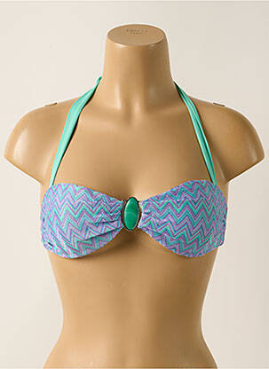 Sutien de costum de baie închidere cu legături de legat top bentiță violet KIWI femeie