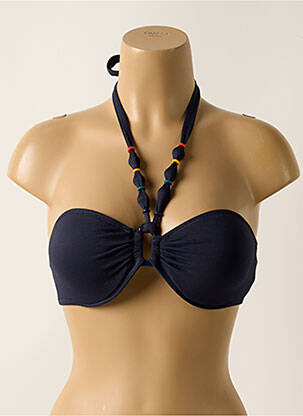Sutien de costum de baie elasticitate top bentiță albastru YSABEL MORA femeie